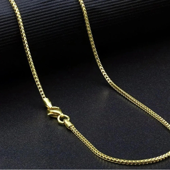 Italian Gold Over Sterling Silver Franco Link Chain Necklace (20”) - Picture 1 of 4